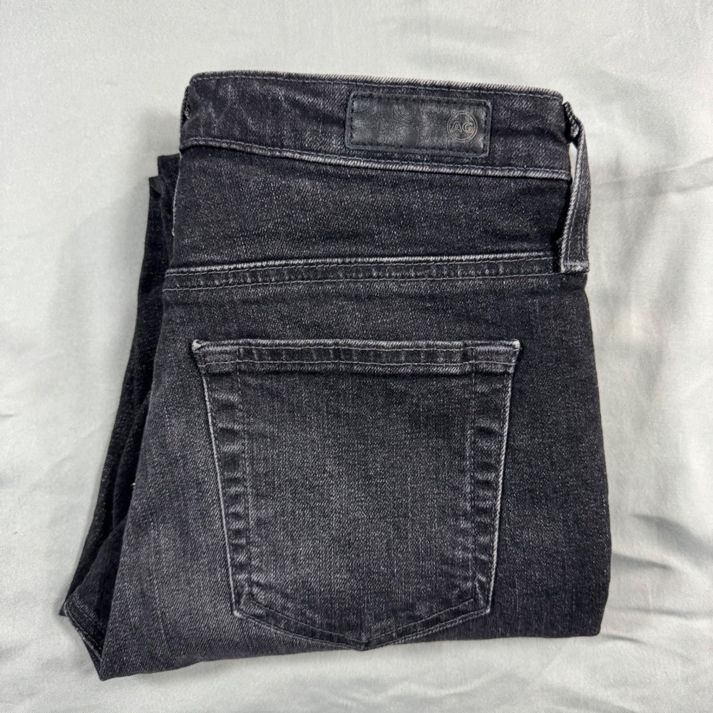 AG Adriano Goldschmied The Isabelle Straight Crop Jeans Black Women's 25R - Picture 1 of 10